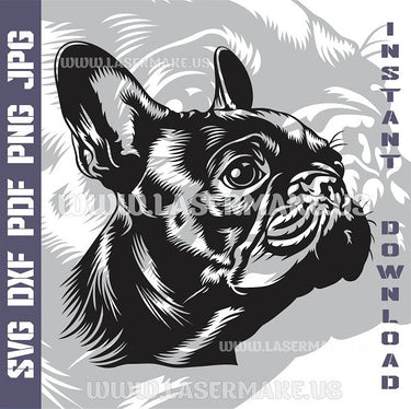 French Bulldog SVG laser ready files - 3DWave.us